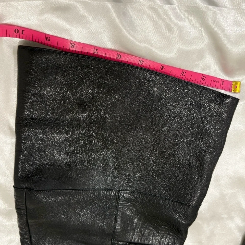 Isabel Marant Lurna Black Leather Thigh High Boots Size 37/7 Runway Statement